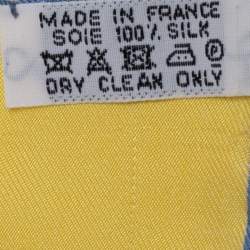 Pre Owned Hermès Yellow Chemins de Corail Silk Scarf