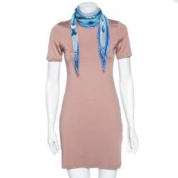 Pre Owned Hermes Blue Spinnakers Plisse Scarf