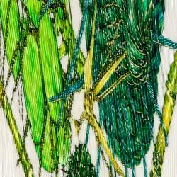 Pre Owned Hermés Cream Jardin Creole Printed Silk Plisse Scarf