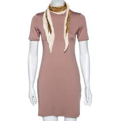 Pre Owned Hermès Cream Vendanges Printed Silk Plisse Scarf