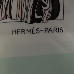 Pre Owned Hermés Mint Green Passementerie Silk Scarf 
