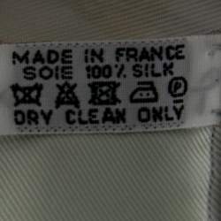 Pre Owned Hermés Mint Green Passementerie Silk Scarf 
