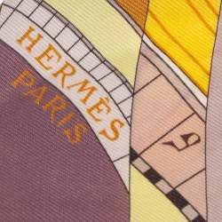 Pre Owned Hermés Yellow Astrologie Nouvelle Silk Twilly