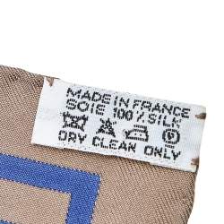 Pre Owned Hermès Blue Raconte Moi Le Cheval Silk Gavroche Scarf
