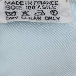 Pre Owned Hermes Blue Musee Vivant du Cheval Chantilly Silk Handkerchief