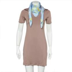 Pre Owned Hermès Pale Blue Jeux d'Ombres Silk Scarf