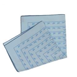 Pre Owned Hermes Blue Saut Galop Canter Silk Square Scarf