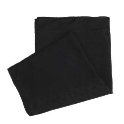 Pre Owned Hermès Black Faconnee Grand H Silk Pocket Square