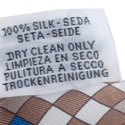 Pre Owned Hermes Multicolor Printed Silk Twilly