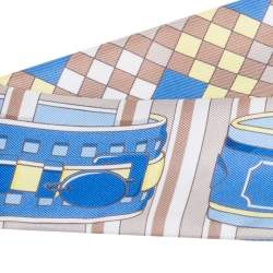 Pre Owned Hermes Multicolor Printed Silk Twilly