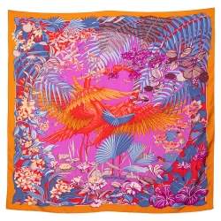 hermes flamingo party scarf