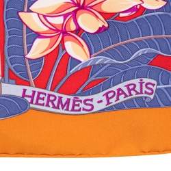 Pre Owned Hermès Multicolor Flamingo Party Silk Scarf