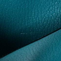 Pre Owned Hermes Turquoise Chevre Mysore Leather Vision II Agenda Cover