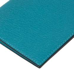 Pre Owned Hermes Turquoise Chevre Mysore Leather Vision II Agenda Cover