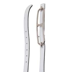 Pre Owned Hermes Blanc/Etoupe Epsom and Swift Leather Roulis Belt 85CM 