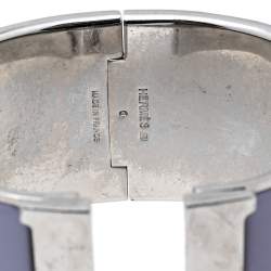 Hermès Clic Clac H Enamel Palladium Plated Extra Wide Bracelet PM
