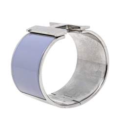 Hermès Clic Clac H Enamel Palladium Plated Extra Wide Bracelet PM