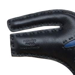 Pre Owned Hermes Black/Bleu Rooroo Bag Charm