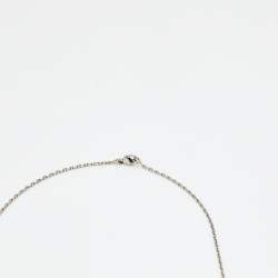 Pre Owned Hermes Mini Pop H Enamel Palladium Plated Pendant Necklace