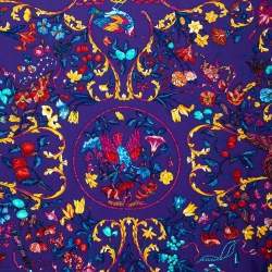Pre Owned Hermès Purple Pierres D'Orient et D'Occident Silk Scarf 