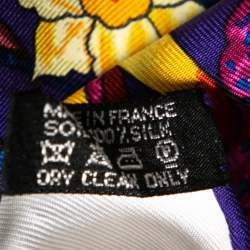 Pre Owned Hermès Purple Pierres D'Orient et D'Occident Silk Scarf 
