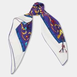 Pre Owned Hermès Purple Pierres D'Orient et D'Occident Silk Scarf 