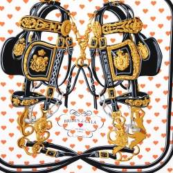 Pre Owned Hermès Black & White Brides de Gala Silk Scarf