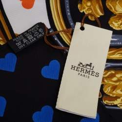 Pre Owned Hermès Black & White Brides de Gala Silk Scarf