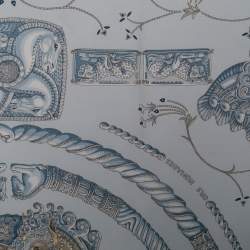 Pre Owned Hermès Blue Ors Nomades Silk Scarf