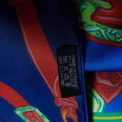 Pre Owned Hermès Blue & Green Brides De Gala Silk Maxi Twilly