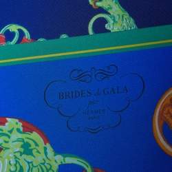 Pre Owned Hermès Blue & Green Brides De Gala Silk Maxi Twilly