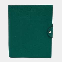 Hermes Menthe Clemence Leather Ulysee MM Agenda/Notebook 