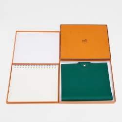 Hermes Menthe Clemence Leather Ulysee MM Agenda/Notebook 