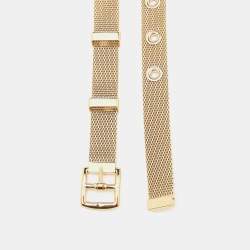 Pre Owned Hermès Gold Plated Etrivière Chain Link Mesh Belt 90
