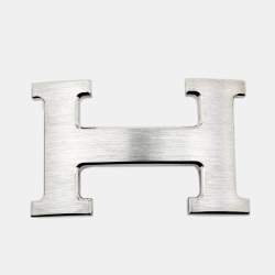 Pre Owned Hermès Brushed Palladium Plated H Belt Buckle