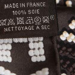 Pre Owned Hermès Brown Kelly En Perles Silk Scarf