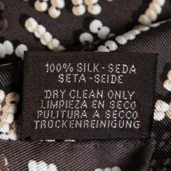 Pre Owned Hermès Brown Kelly En Perles Silk Scarf