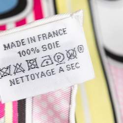 Pre Owned Hermès Pink Pegase Pop Silk Scarf