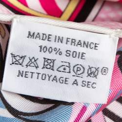 Pre Owned Hermès Pink Pegase Pop Silk Scarf