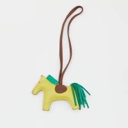 Hermes Lime Menthe Fauve Rodeo Leather Charm PM - Chicjoy