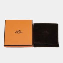 Pre Owned Hermes Attelage Lacquered Horn Waxed Cotton Pendant Necklace