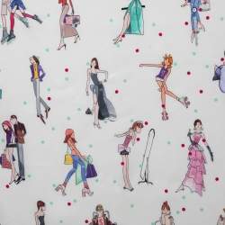 Pre Owned Hermès Off- White Les Parisiennes De Kiraz Silk Scarf