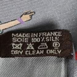 Pre Owned Hermès Grey Les Parisiennes De Kiraz Silk Scarf