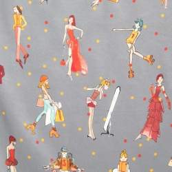 Pre Owned Hermès Grey Les Parisiennes De Kiraz Silk Scarf