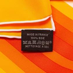 Pre Owned Hermès Orange Brides de Gala Shadow Silk Scarf