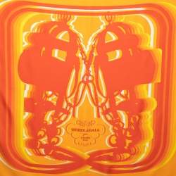 Pre Owned Hermès Orange Brides de Gala Shadow Silk Scarf