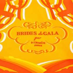 Pre Owned Hermès Orange Brides de Gala Shadow Silk Scarf