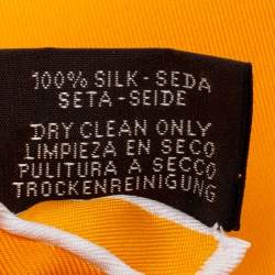Pre Owned Hermès Orange Brides de Gala Shadow Silk Scarf