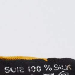 Pre Owned Hermès Black Dancing Pearls Silk Plisse Scarf