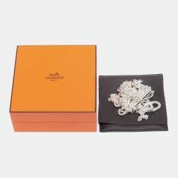Pre Owned Hermès Sterling Silver Farandole Toggle Long Necklace